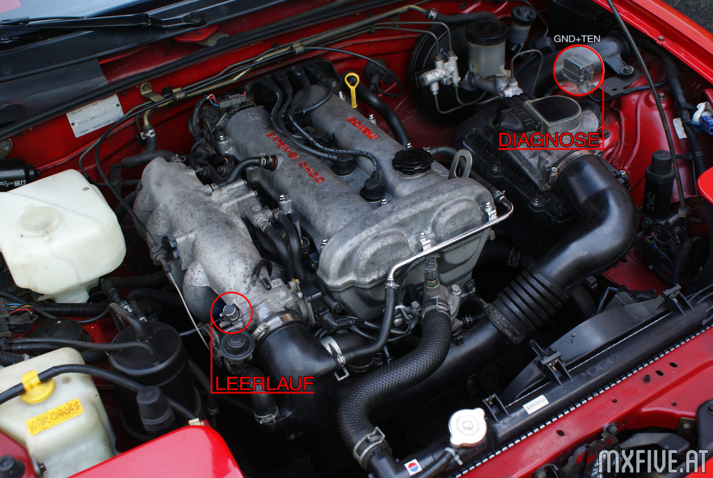 Mazda MX-5 Motorraum Diagnosebuchse